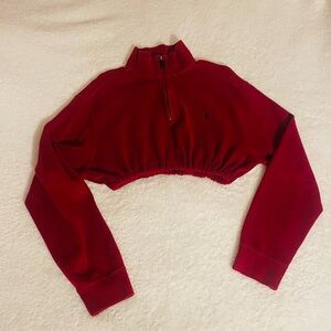 Polo By Ralph Logan Burgundy/Maroon Cropped Turtleneck Jacket 🐎🐎🐎